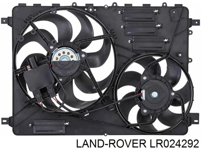 LR024292 Land Rover Дифузор радіатора охолодження, в зборі з мотором і крильчаткою