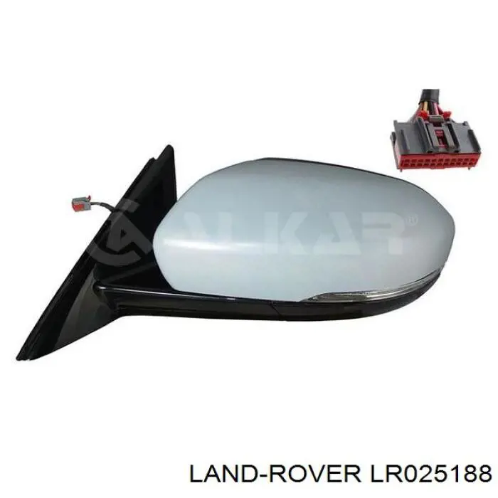 LR025188 Land Rover Дзеркало заднього виду, ліве