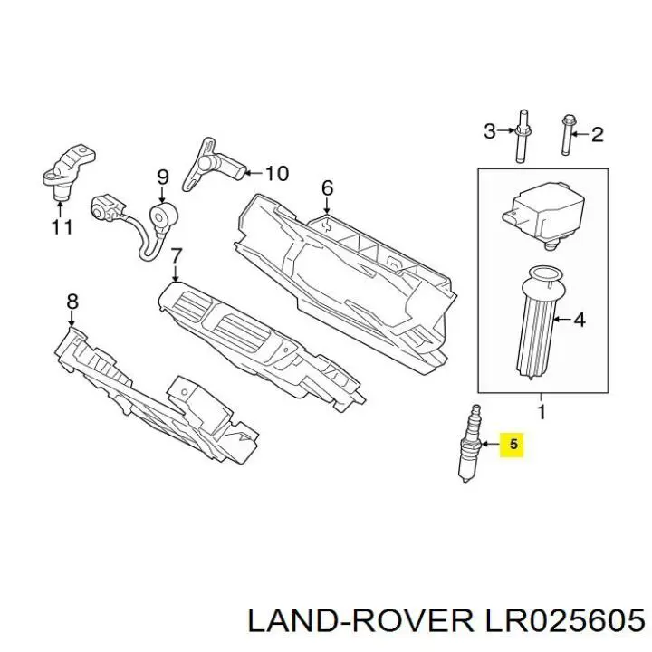 Купити LR025605 Land Rover Свічка запалювання