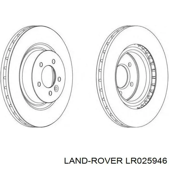 Диск переднього гальма Land Rover LR025946 ціна, від 70.72 USD