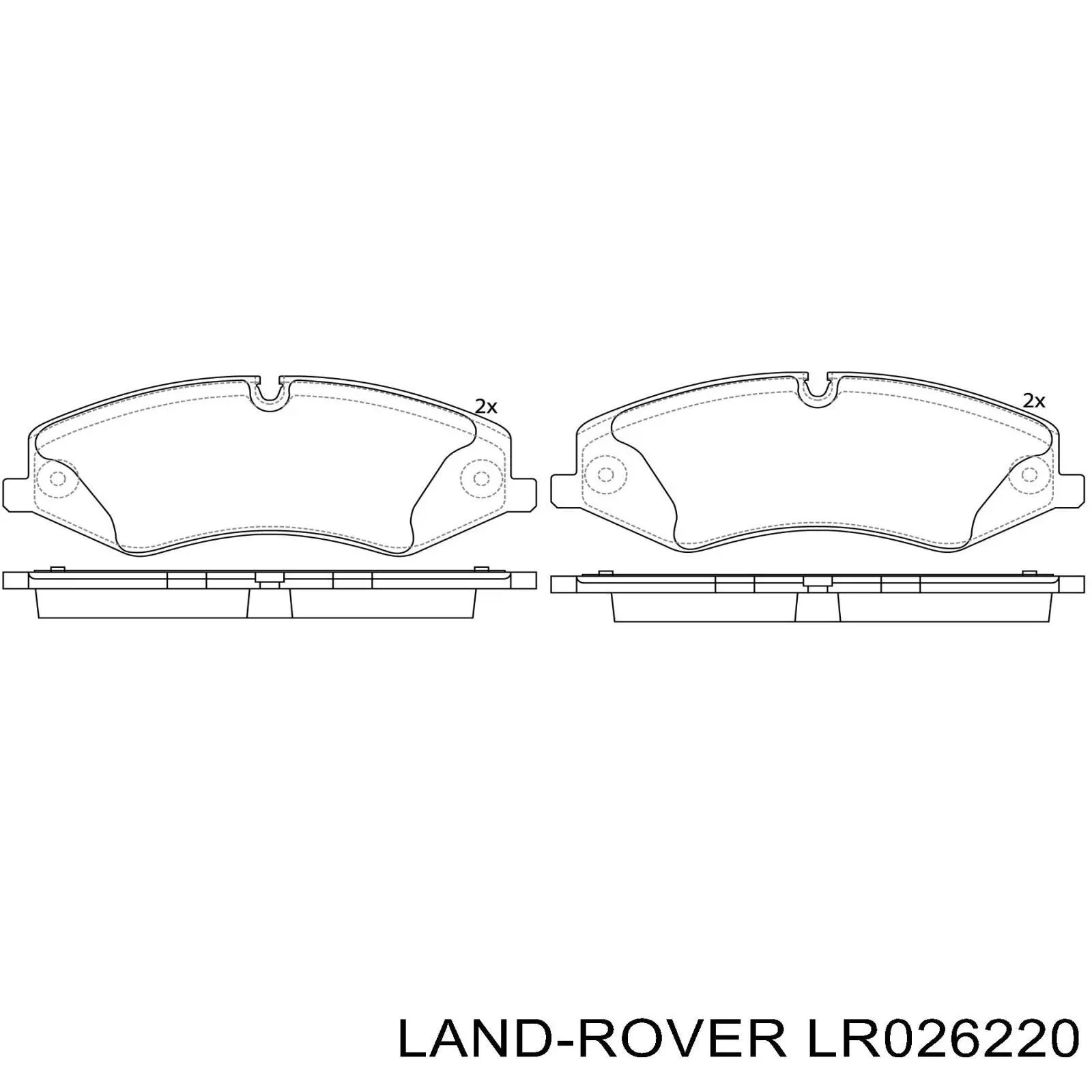 Гальмівні колодки Land Rover LR026220 ціна, від 38.09 USD