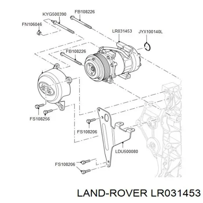 LR031453 Land Rover Компресор холодоагенту