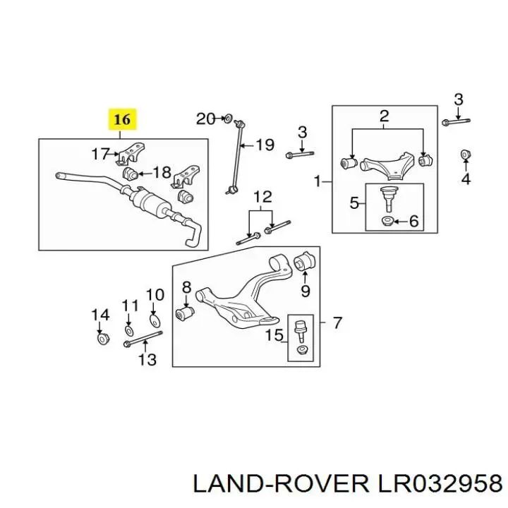 Купити LR032958 Land Rover Стабілізатор поперечної стійкості передній
