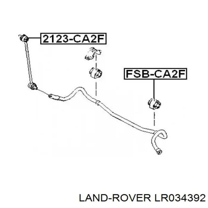 Втулка стабілізатора заднього Land Rover LR034392 ціна, від 6.11 USD