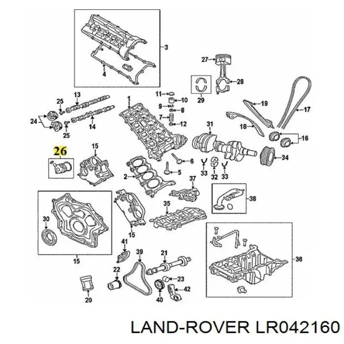 Клапан електромагнітний положення (фаз) розподільного валу Land Rover Discovery 4 (L319) (Land Rover Діскавері)