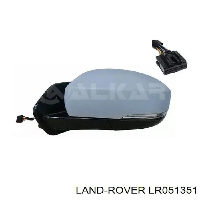 Дзеркальний елемент лівого дзеркала заднього виду Land Rover LR051351 ціна, від 242.57 USD