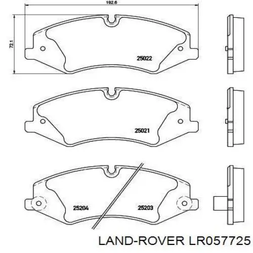 Тормозні колодки Land Rover LR057725