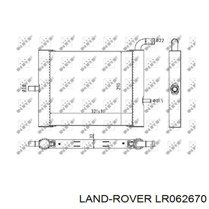 Радіатор охолодження, додатковий Land Rover LR062670 ціна, від 114.08 USD
