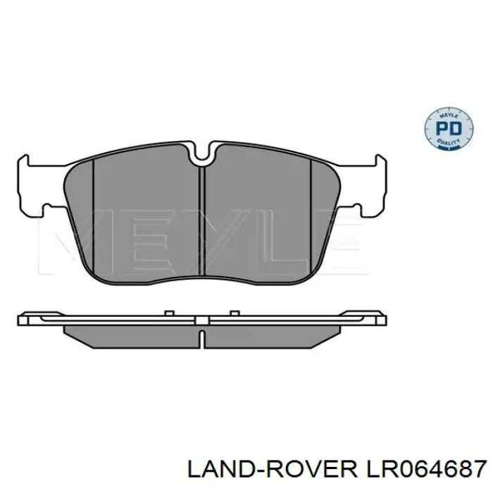 LR064687 Land Rover колодки гальмівні передні, дискові