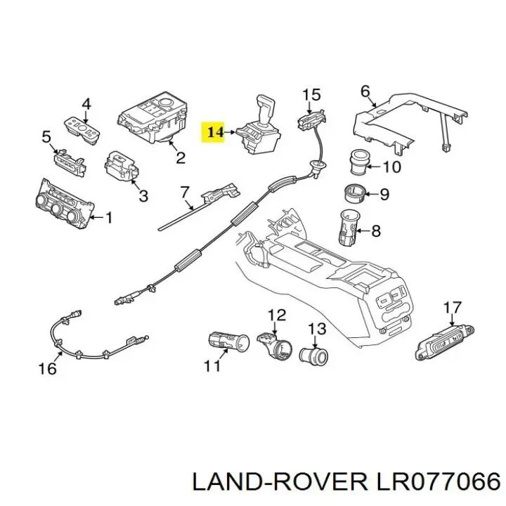 Купити Куліса перемикання передач Land Rover Range Rover SPORT II L494