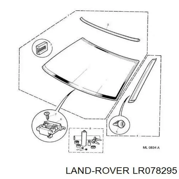 LR078295 Land Rover клей-герметик для скла