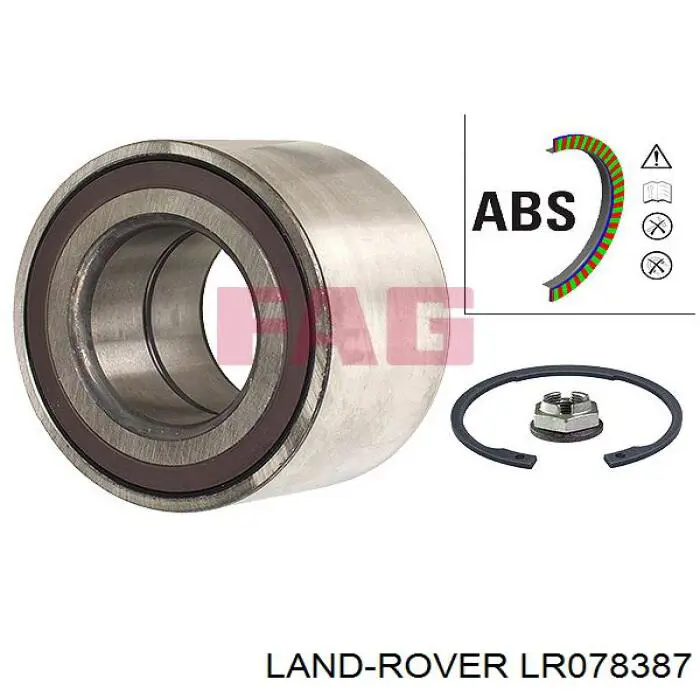 Комплект підшипник маточини передньої Land Rover LR078387 ціна, від 55.24 USD