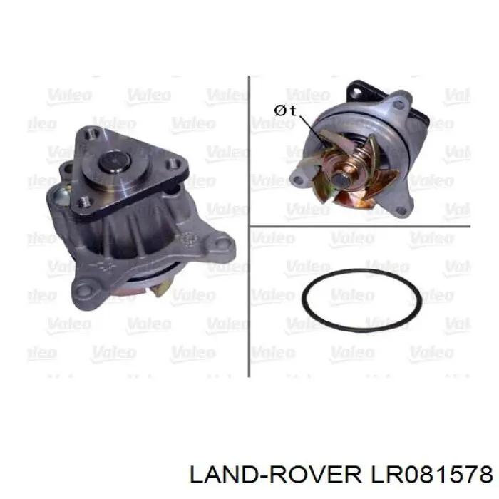 Купити LR081578 Land Rover Насос охолоджуючої рідини