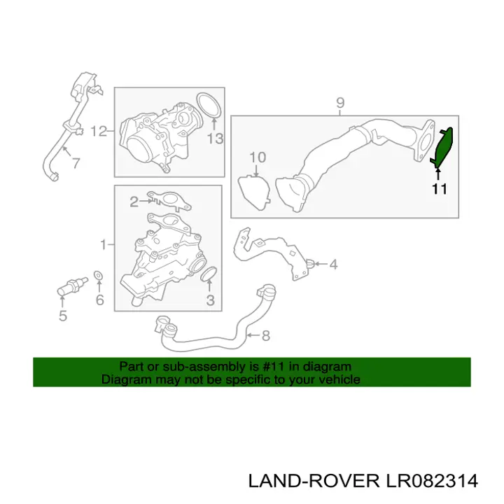 Прокладка випускного колектора Land Rover LR082314 ціна, від 18.84 USD