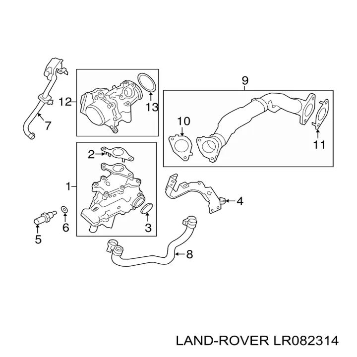 LR082314 Land Rover Прокладка випускного колектора