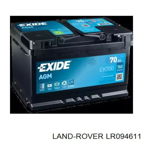 Батарея акумуляторна Land Rover LR094611 ціна, від 118.55 USD