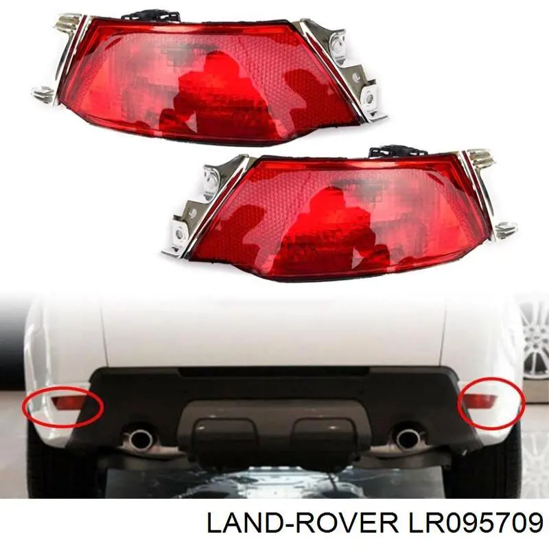 LR095709 Land Rover Фара протитуманна задня, ліва