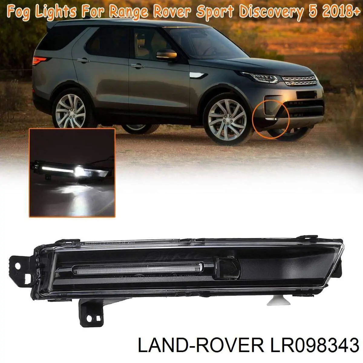 LR098343 Land Rover Протитуманка ліва