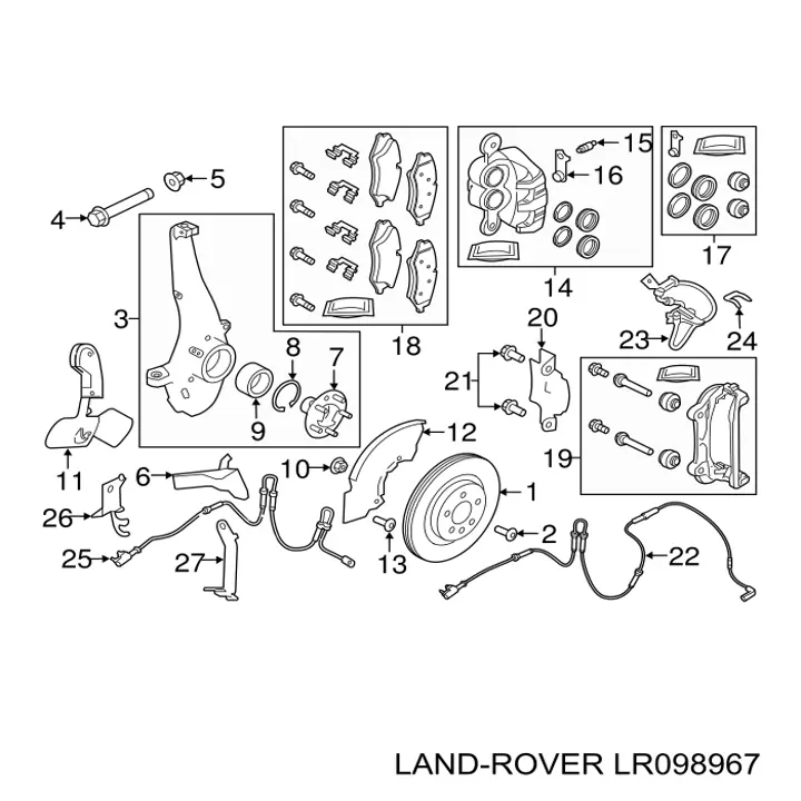 Купити LR098967 Land Rover Ротор гальмівний