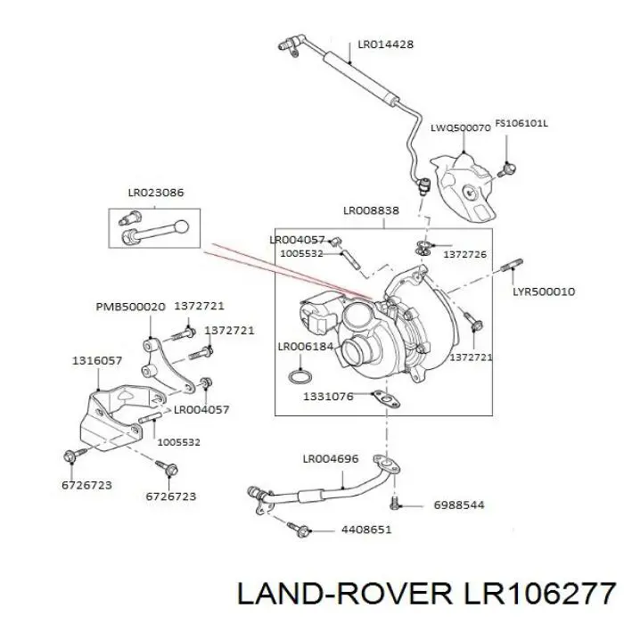 Купити LR106277 Land Rover Гайка випускного колектора