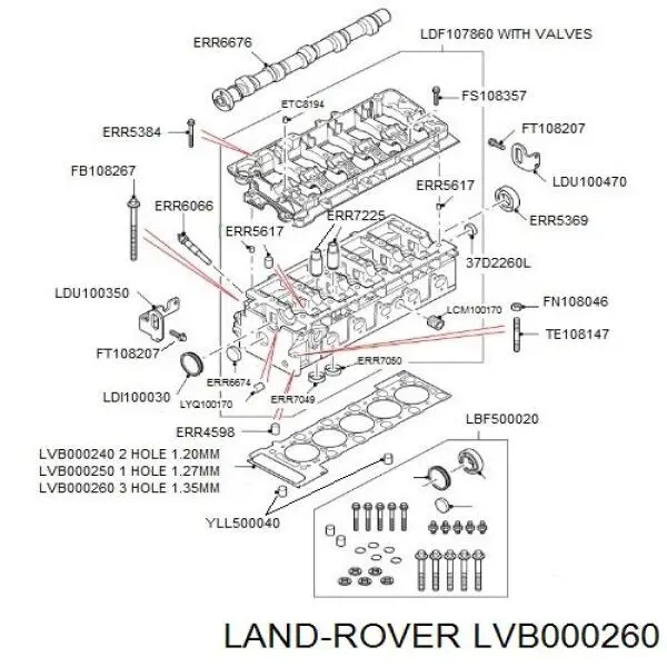 LVB000260 Bearmach прокладка головки блока циліндрів (гбц)