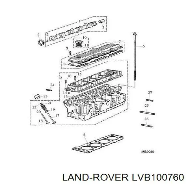 Прокладка ГБЦ Land Rover LVB100760 ціна, від 27.50 USD