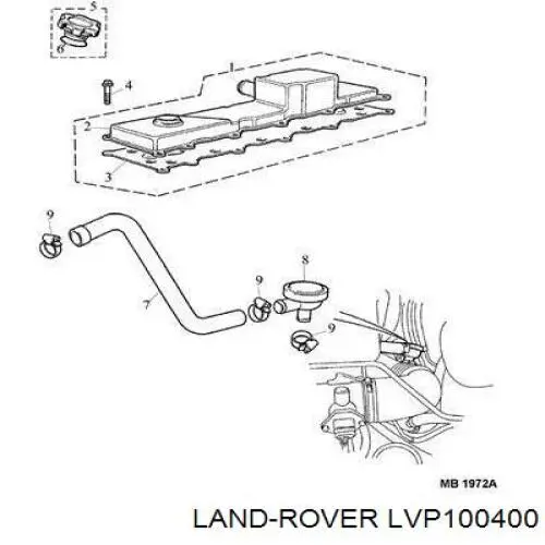 LVP100400 Britpart прокладка клапанної кришки двигуна