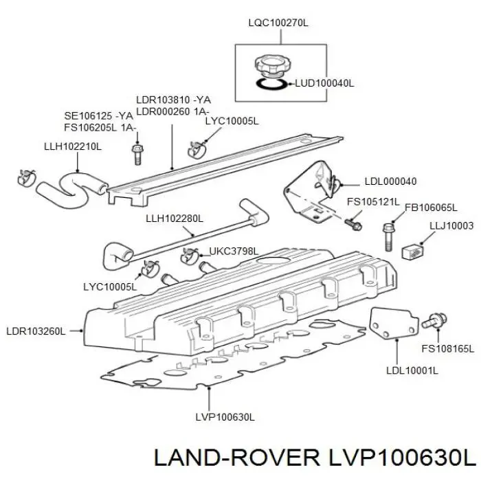 Купити LVP100630L Land Rover Прокладка клапанної кришки