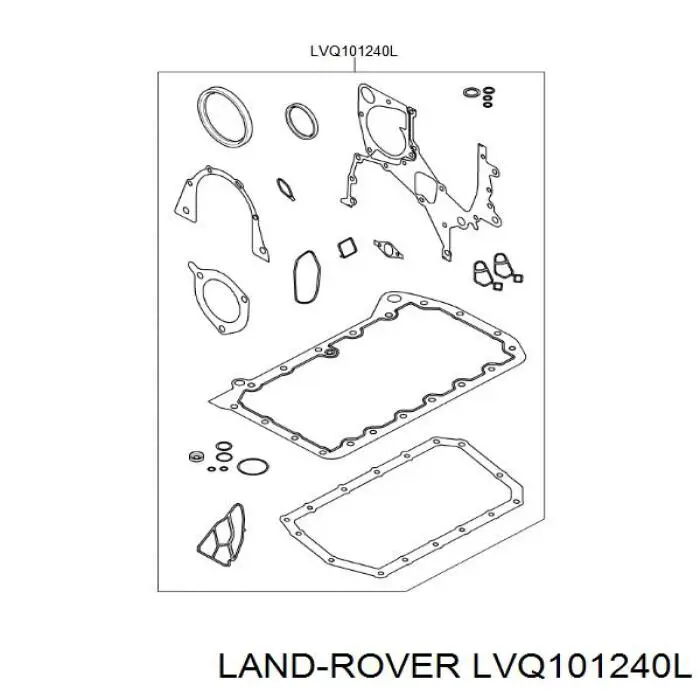 LVQ101240L Land Rover комплект прокладок двигуна, нижній