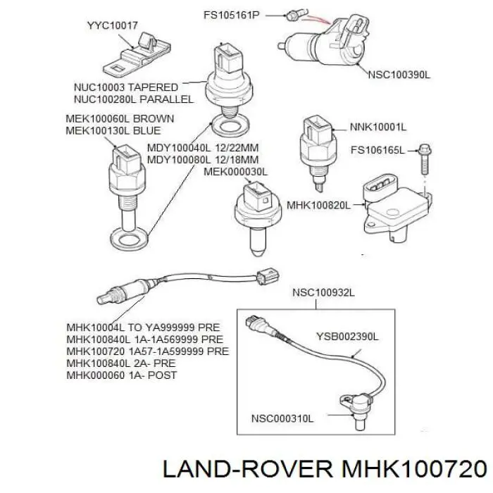 Лямбда датчик кисню Britpart MHK100720 ціна, від 163.42 USD