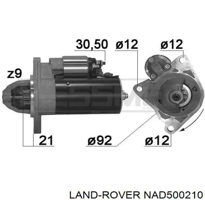 Стартер NAD500210 Land Rover