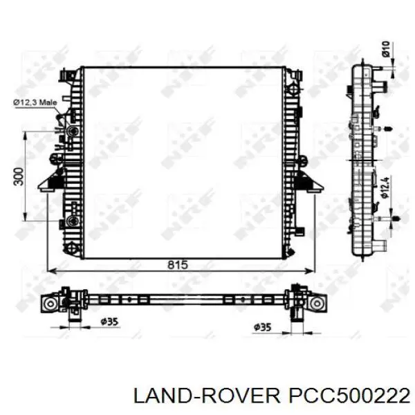 Радіатор охолодження двигуна PCC500222 Land Rover