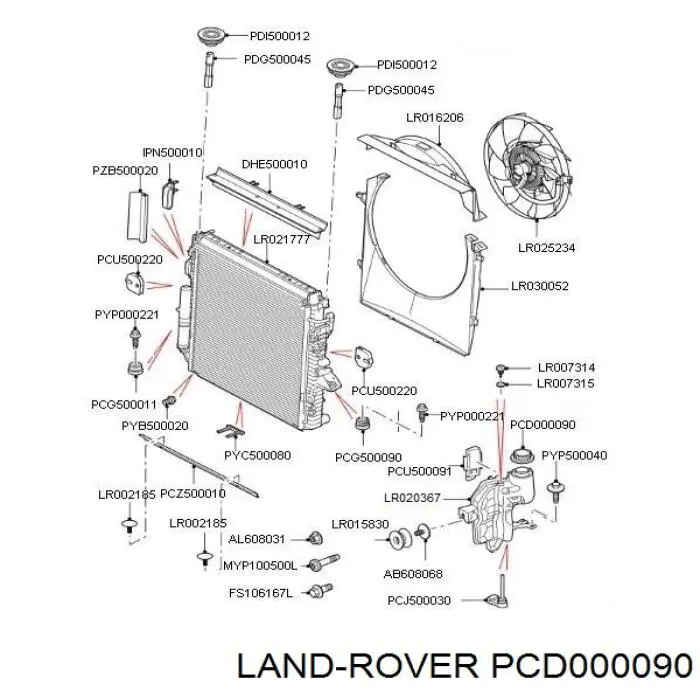PCD000090 Land Rover кришка/пробка розширювального бачка