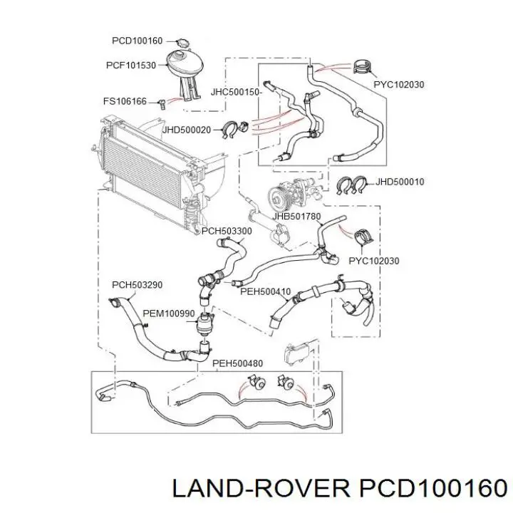 Кришка / пробка розширювального бачка Land Rover PCD100160 ціна, від 5.78 USD