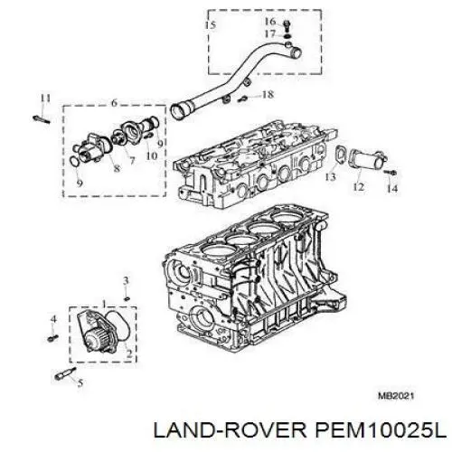 Купити PEM10025L Britpart Корпус термостата