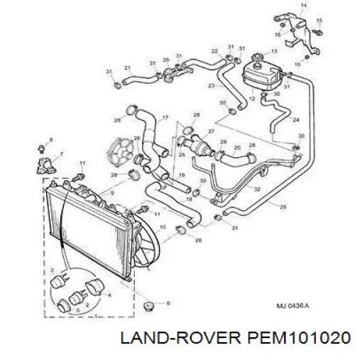 Термостат PEM101020 Land Rover