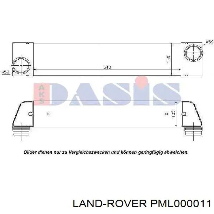 Система охолодження наддувочного повітря Land Rover PML000011 ціна, від 129.83 USD
