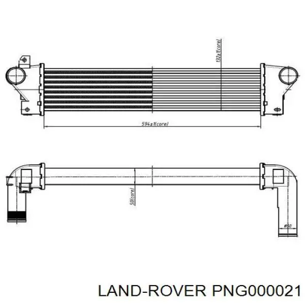 PNG000021 Land Rover Охолоджувач наддувочного повітря
