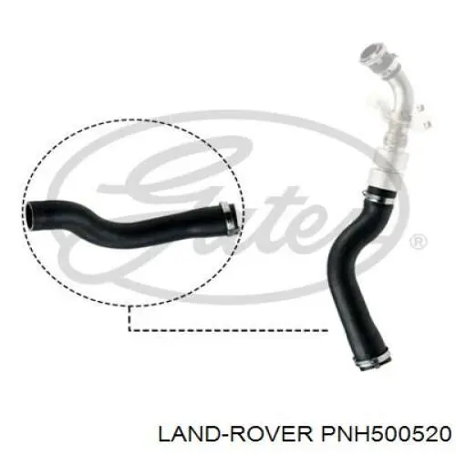 Шланг/патрубок радіатора охолодження, нижній Land Rover PNH500520 ціна, від 52.71 USD
