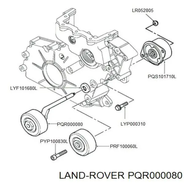 Натяжний ролик Land Rover PQR000080 ціна, від 43.97 USD