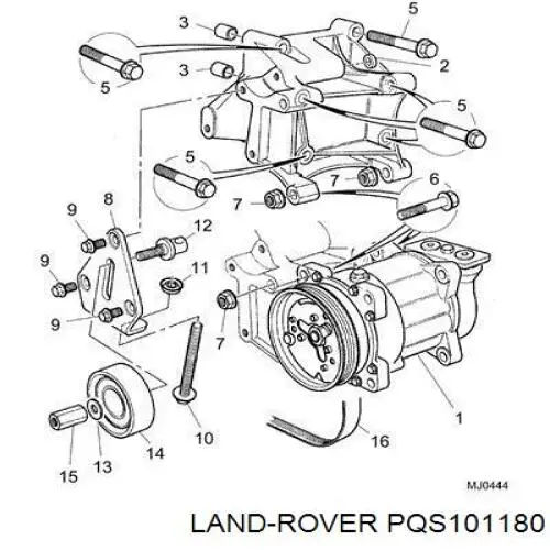 Ремінь генератора PQS101180 Land Rover