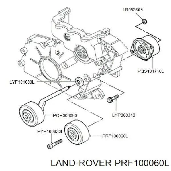 Ролик приводного ременя, паразитний PRF100060L Land Rover