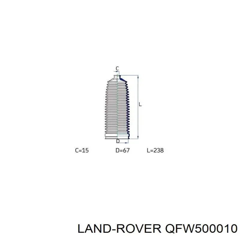 QFW500010 Land Rover пильник рульового механізму/рейки