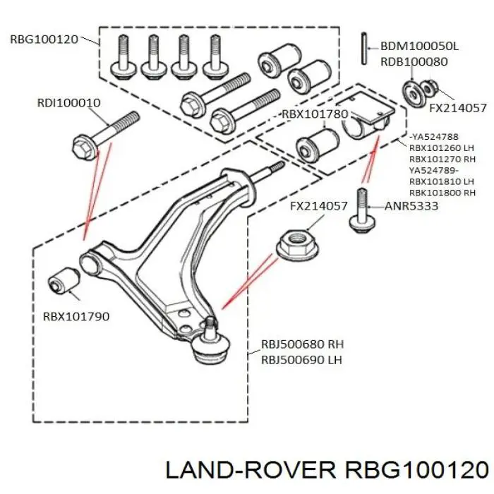  Land Rover RBG100120 ціна, від 81.94 USD