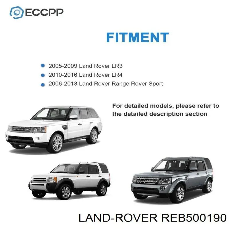 REB500190 Land Rover Пневмоподушка/Пневморессора моста переднього