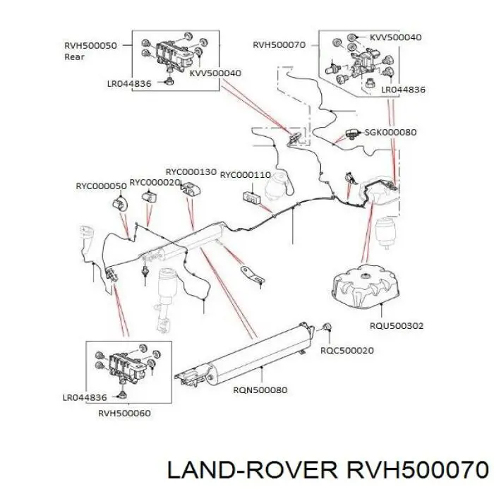 Купити RVH500070 Land Rover Блок клапанів регульованої підвіски, задній