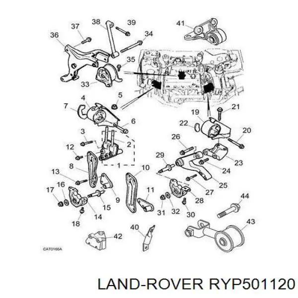 RYP501120 Land Rover Болт/гайка кріплення