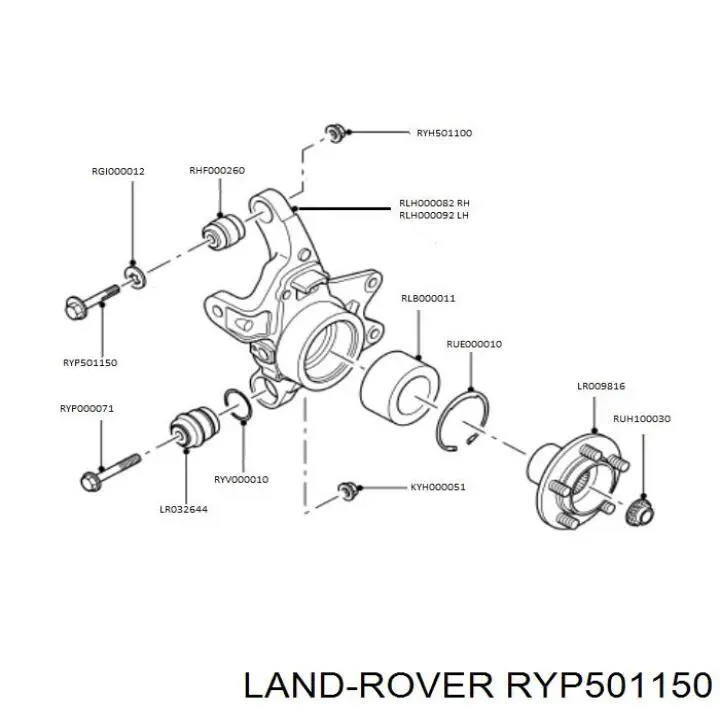 Болт кріплення заднього верхнього важеля, зовнішній Land Rover Range Rover 3 (L322) (Land Rover Рейндж ровер)