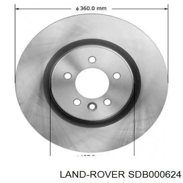 Диск переднього гальма Land Rover SDB000624 ціна, від 70.56 USD