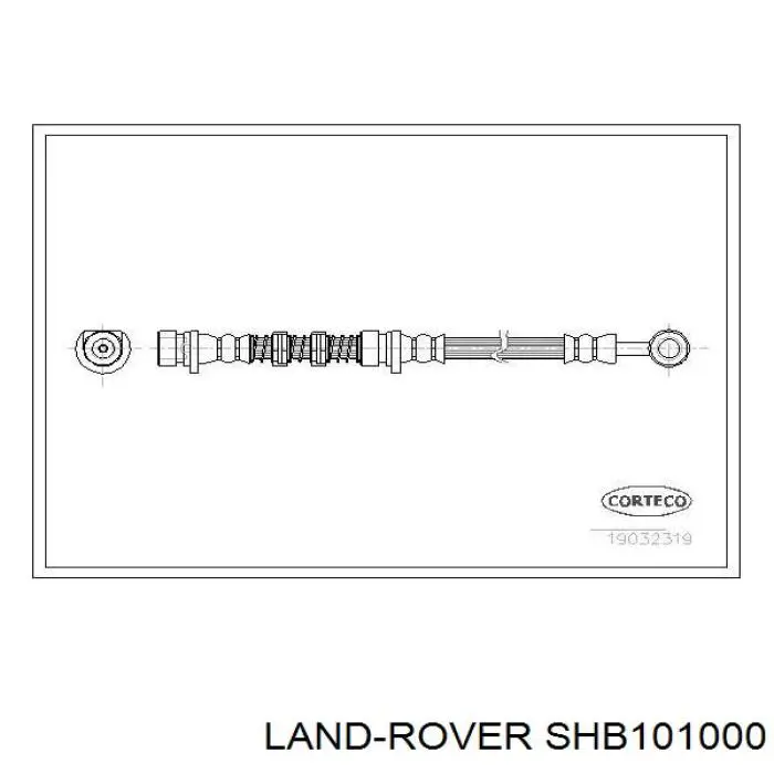 Шланг гальмівний передній Land Rover SHB101000 ціна, від 15.39 USD